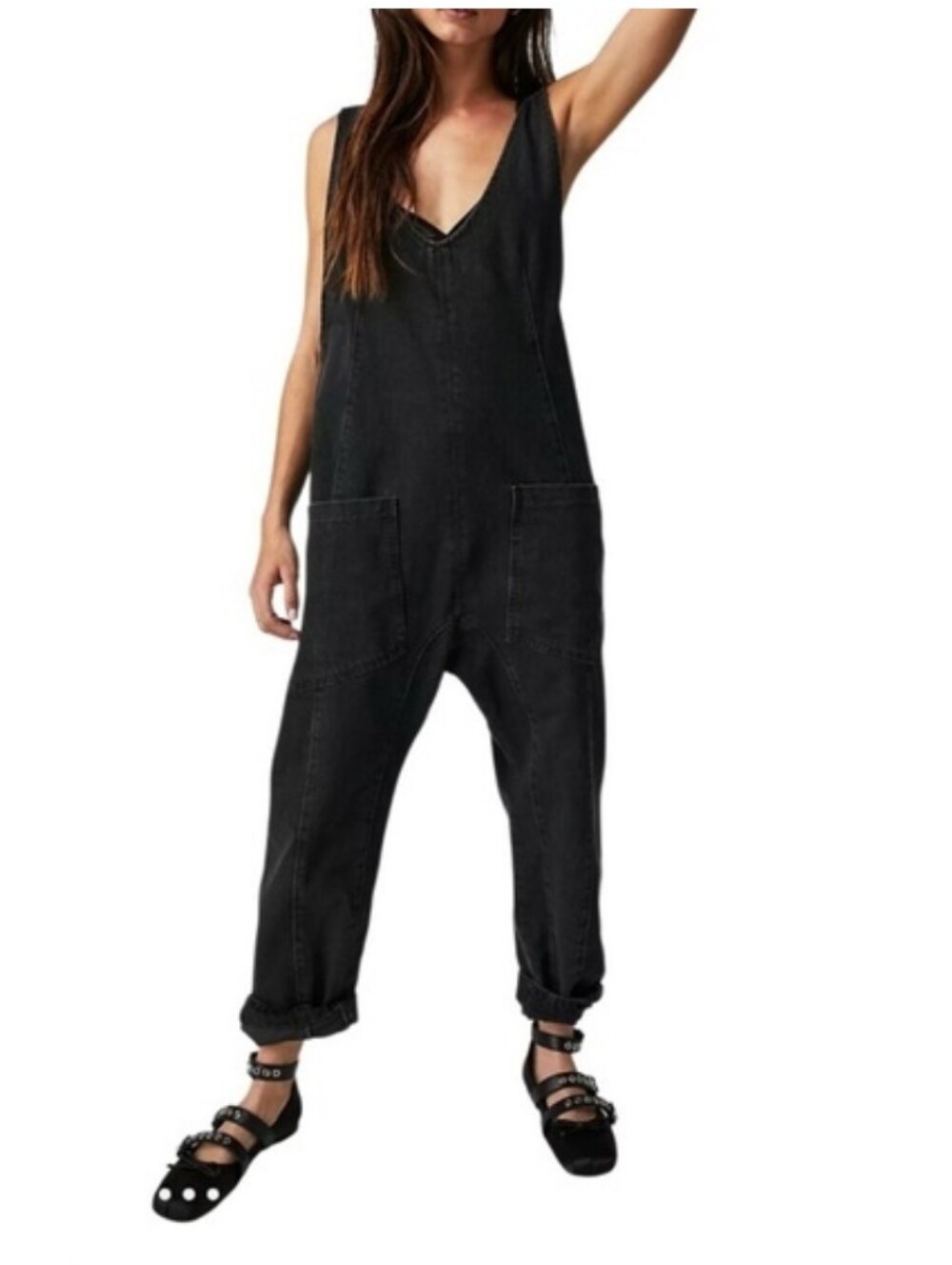 We The Free High Roller Black Jumpsuit